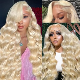 XIAPAY 613 Lace Front Wig Human Hair 13x6 Blonde Lace Frontal Wigs Human Hair Pre Plucked With Baby Hair Blonde Wig Human Hair Glueless Frontal Wigs Human Hair 613 Human Hair Wig 34 Inch