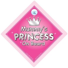 Mummy's Princess On Board Car Sign, Princess On Board, Princess Car Sign, Mother, Mum, Car Sign, Baby On Board Sign,Baby on board, Novelty Car Sign, Baby Car Sign (725)