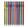 TRIJOI Ballpoint Pens, MULTICOLOUR, Fine Point (0.7mm), Pack of 10,