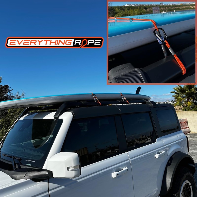 Black Everything Rope 5 Ft Adjustable Bungee Cord with Hooks