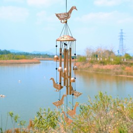 GDNSFIT Duck Wind Chimes for Outside, Metal Windchimes Outdoors, Duck Gifts for Women/Men, Memorial/Birthday Gifts, Garden Decor for Outside, Patio or Yard, Durable Chimes for Outdoors