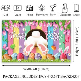 Yarcooly Easter Decorations Happy Easter Backdrop for Photography Christian Resurrection Easter Decorations and Supplies for Home Party