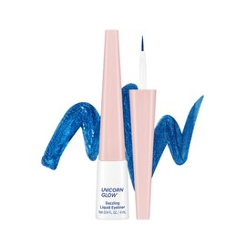 UNICORN GLOW Dazzling Liquid Eyeliner [03 Ocean] Cobalt Blue Long-Lasting Formula, Vivid Colors - Cruelty-Free, Made in Korea 0.14 fl. oz. / 4 mL