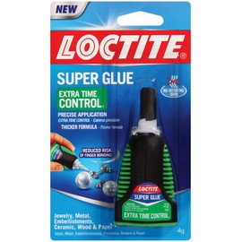 Loctite Extra Time Control Super Glue Gel, 0.14 Ounce (4-Gram) Bottle
