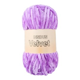 Velvet Yarn for Crocheting Lightpurple Chenille Yarn Super Bulky Baby Blanket Yarn Amigurumi Yarn