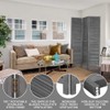 3 Panel Wood Room Divider 5.7 Ft Tall Privacy Wall