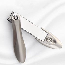 Healthwami Portable Stainless Steel No-Splash Nail Clipper Nail Care Cuticle Remover