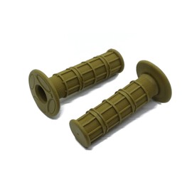 Beatus 8 Colors Retro Handle Grip Bike 0.9 inches (22.2 mm) General Purpose Non-Piercing Type Left and Right Set (Mustard)