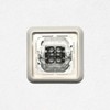 N&L Finesse 2-Way Switch / Push Button in Single Frame