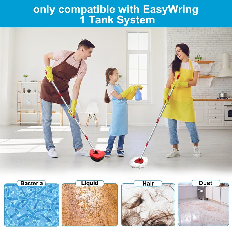 Spin Mop Head and Brush Replacement Compatible for O Cedar