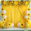 10x10 Yellow Backdrop Curtain for Parties Wrinkle Free Lemon Yellow