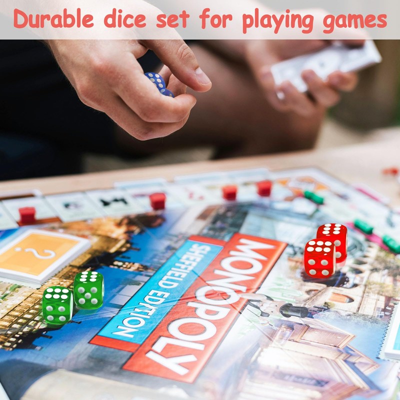 500 Pieces 6 Sided Dice Set 14MM Translucent Colored Bulk