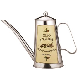 Avanti Veneto Decorative Round Oil Can, 500 ml Capacity, Silver (16428)