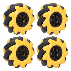 Mecanum Wheel Omni‑Directional Smart Robot Car Parts Accessories DIY Toy Components 60mm for TT Coupling(2 Pairs)