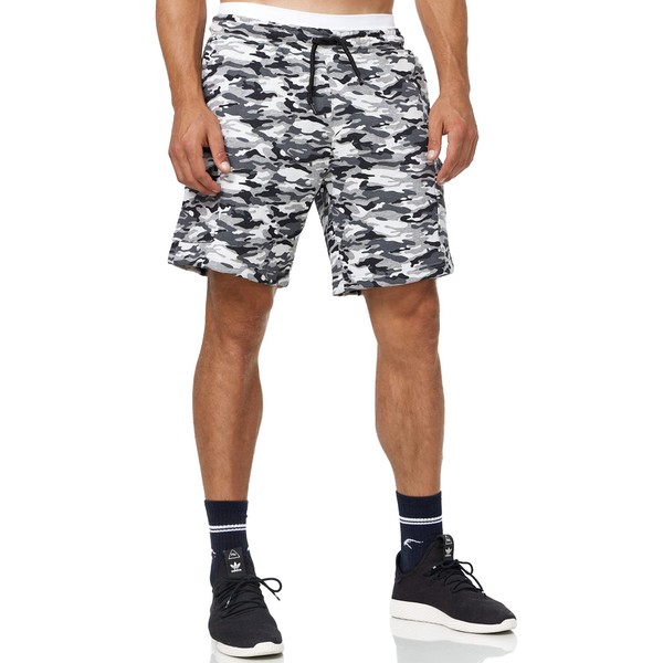 Indicode Men's Dannie Cargo Sweat Shorts with Drawstring, Men's Shorts,
