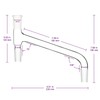 BorinGlass Glass Distilling Adapter, Borosilicate Glass 75 Degree Bent Chemistry