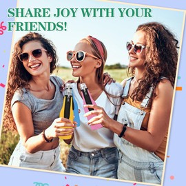 Wegitcs Beer Bottle Cooler Sleeves, Standard Zip-up Extra Thick Neoprene Insulated Sleeve-Keep Beer Cold and Hands Warm, Non-slip 12 OZ Longneck Bottle Holder with Bottle Opener (Multicolor, 24 Pack)