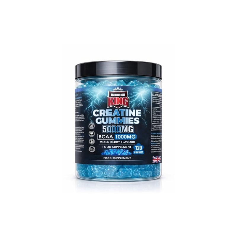 Creatine Gummies 5000mg Per Serving – BCAA 1000mg + Vitamin