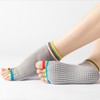 Professional Non-slip 5-Toe Yoga Pilates Socks - Factory Direct, One Size Half-Toe Style / Light Pink 20ea