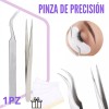 Mafab Pinzas Aplicación Pestañas Postizas Acero Curva/ Recta 1pz
