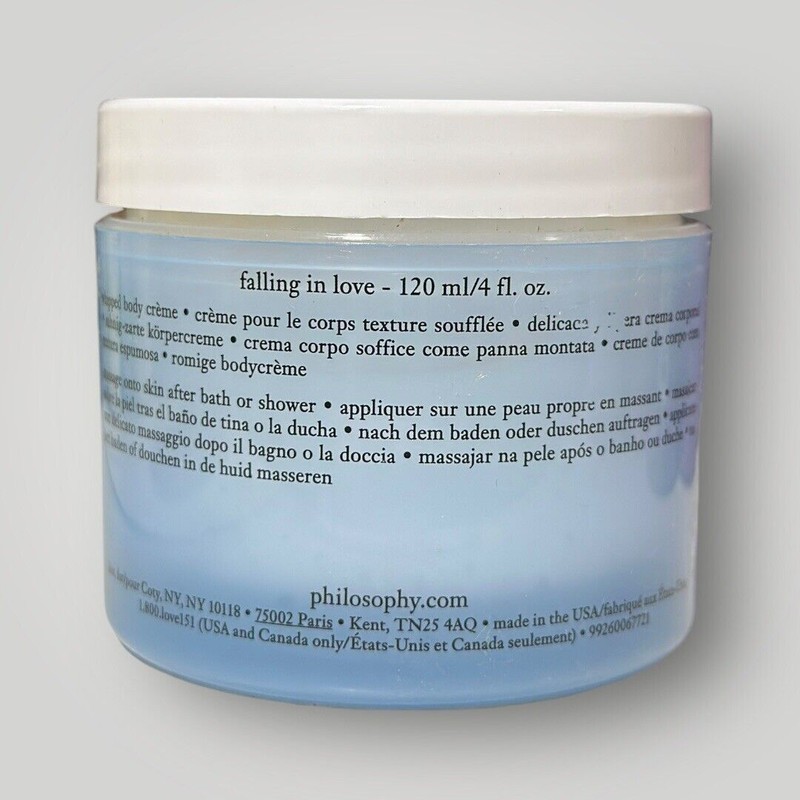 Philosophy Falling In Love Whipped Body Creme 4 fl New