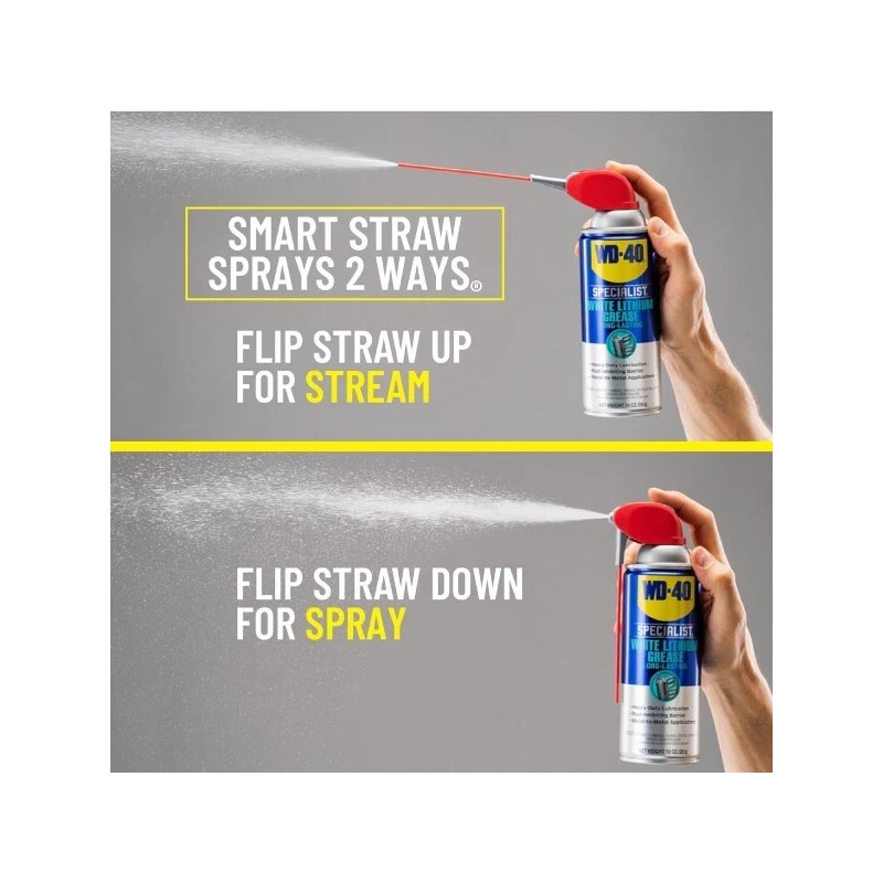 WD-40 WD 40 White Lithium Grease Spray Long Lasting Lubrication