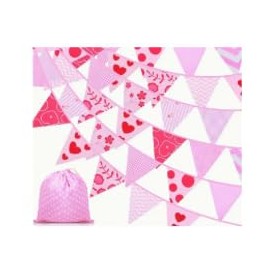 KatchOn, Triangle Banner Flags for Valentines Day Decorations - Pre Assembled | Valentines Day Banner for Home and Room Decorations | Heart Love Banner | Valentines Day Garland | Valentine Decorations