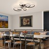 HLILCEH 66W Modern LED Ceiling Light, Flower Flush Mount Light