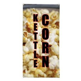 genetic/unbranded Vertical Vinyl Banner Multiple Sizes Kettle Corn Restaurant Food Bar Outdoor - 144x60inches