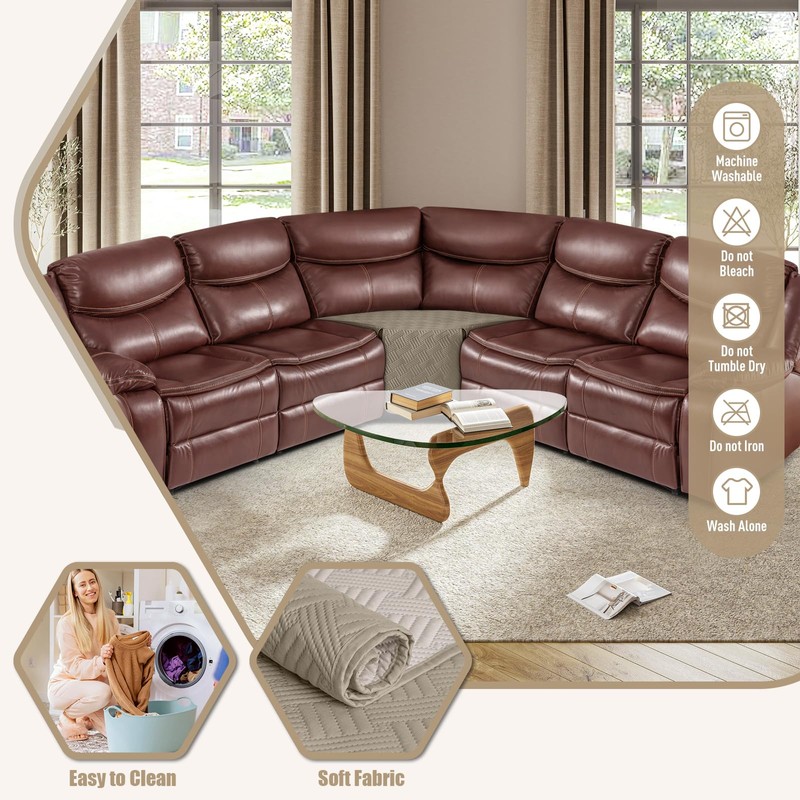 KinCam Waterproof Recliner Sectional Couch Covers, Oversized Reclining Sofa Covers