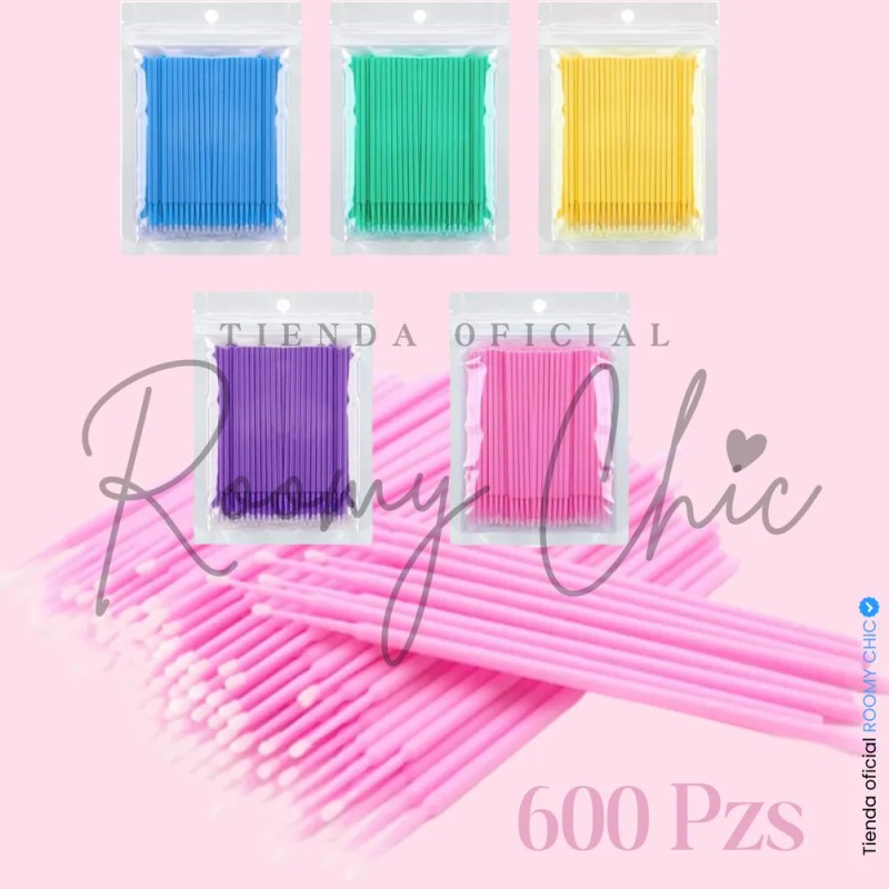 600 Microbrush Extensiones De Pestañas 2.5mm 2mm 1.5