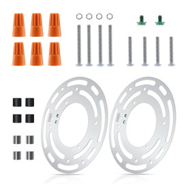 Ceiling Light Fixture Mounting Bracket, Silver 2 Pack 4 Inch Diameter Universal Light Crossbar Steel Bracket with Screws for Close to Ceiling Light, Wall Light, Chandelier