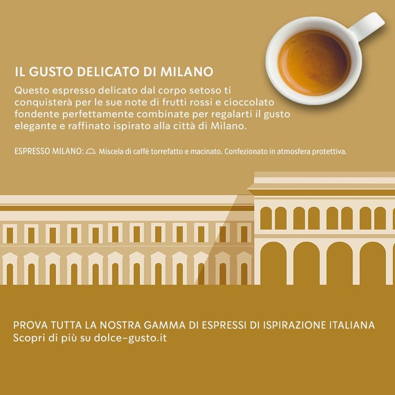 NESCAFÉ DOLCE GUSTO Espresso Milano Caffè, 6 Confezioni da 16