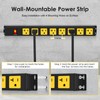 20Amp Power Strip Surge Protector, Durable Metal 8-Outlets with Heavy
