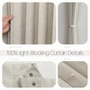 Jilron Accordian Door Curtain, 100% Blackout Folding Magnetic Doorway Curtains,Linen