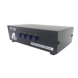CERRXIAN 4 Port 4 Input 1 Output Video Audio AV Switch Selector Splitter Box