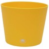 Flori Plastic Flower Pot 14 Yellow Diameter 14.0 cm Height