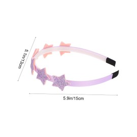 Minkissy Star Headband Set 5 Kids Hair Hoops Glitter Sequins Party Accessory Comfortable for Children