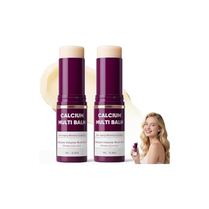 Bálsamo Multi Volumen de Calcio, 2Pcs Barra Hidratante de Colágeno