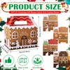 24 Pcs Christmas Treat Boxes 3D Gingerbread House Cardboard Present