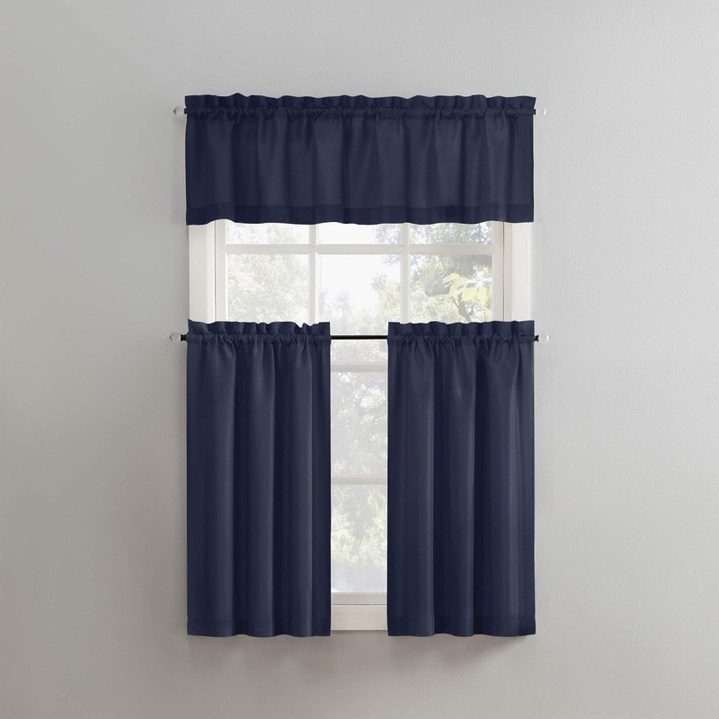 No. 918 Martine Microfiber Semi-Sheer Rod Pocket Kitchen Curtain Valance