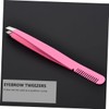 WOONEKY Beauty 4pcs Eyebrow Clamps Stainless Steel Tweezer Comb Ergonomic