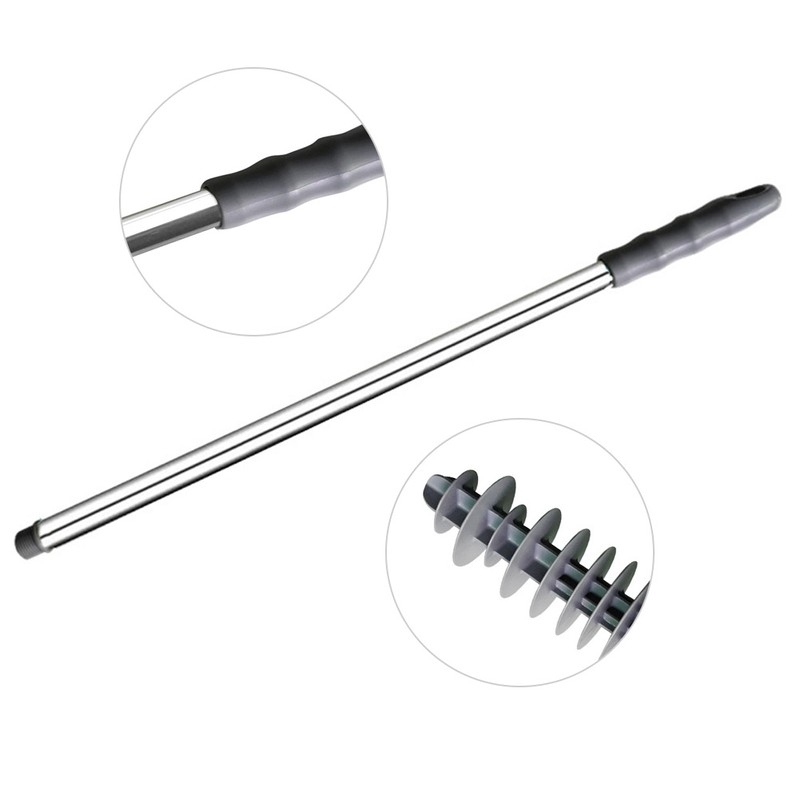 Flexible Toilet Brush Plastic Bathroom Clogging Cleaner Stainless Steel Long