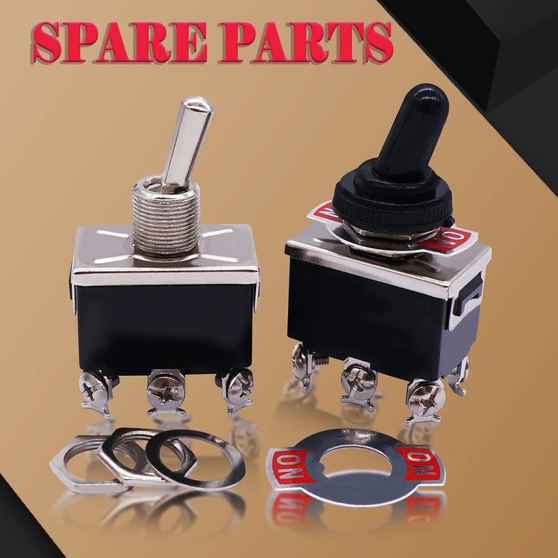 Twidec/3Pcs Heavy Duty Rocker Toggle Switch DPDT 2 Position 6
