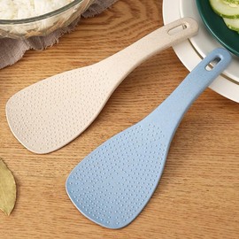 Pink Wheat Straw Rice Paddles, Non-Stick Rice Scoopers Durable Rice Spoons, Cooking Spatulas Creative Dinnerware Kitchen Accessories, Home and Kitchen