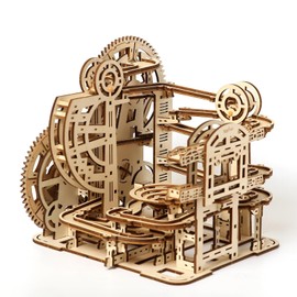 bennama 3D Wooden Puzzles Marble Run Set - Space Labyrinth Mechanical Model Kits with Motor, Brainteaser and Puzzle for Christmas/Birthday,Gifts for Adults and Teens to Build Combination