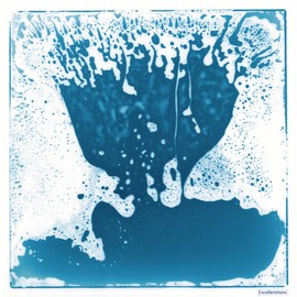 Excellerations Liquid Fusion Tile, Blue, 19 inches x 19 inches