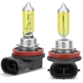 H11 Halogen Headlight Bulb - Safego DC 12V 55W Hi/Low Beam for Fog Light DRL Replacement Bulbs, 3800K Amber Car Headlamp, DOT Compliant,Pack of 2