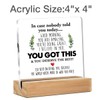 Acrylic Plaque Photo Frame,Inspirational Desk Sign - Motivational Quote -