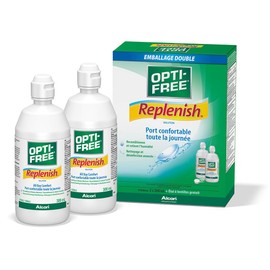 OPTI-FREE OPTI-FREE® Replenish Twin Pack, Multipurpose Contact Lens Solution, 2 x 300 mL